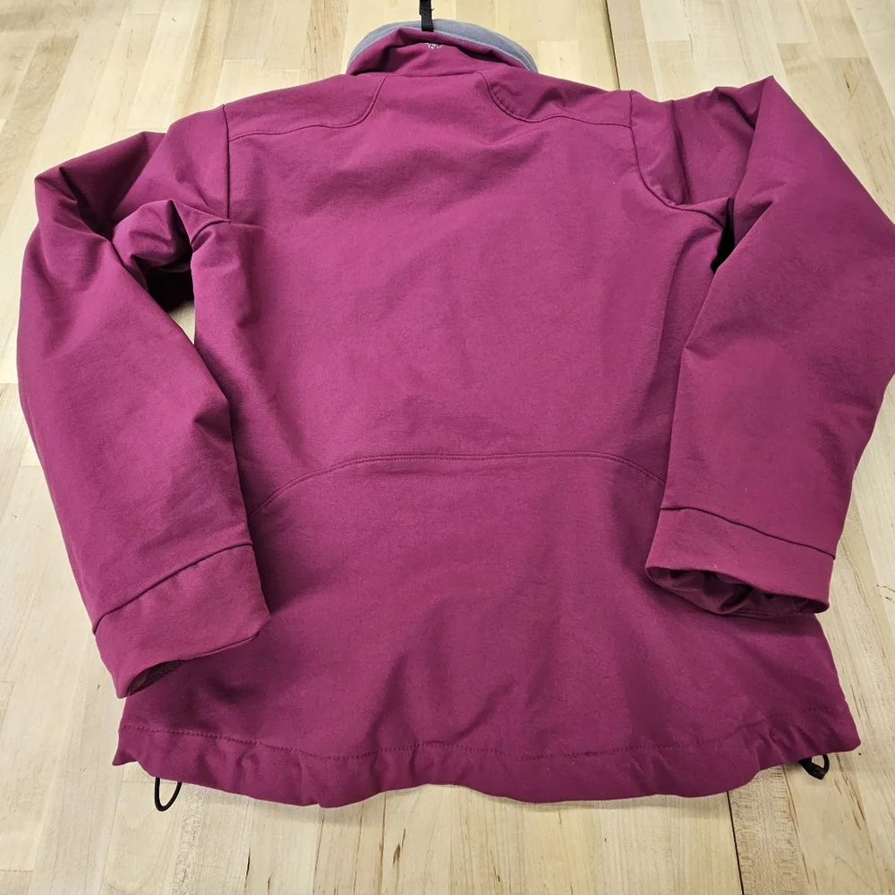 Mountain Hardwear Jacket Wms Small Plum Callisto Full Zip Fleece-Lined Softshell - Picture 14 of 15